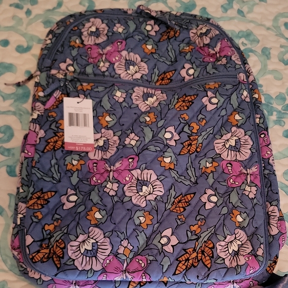 Vera Bradley Handbags - Vera Bradley Blue and Pink Floral Backpack